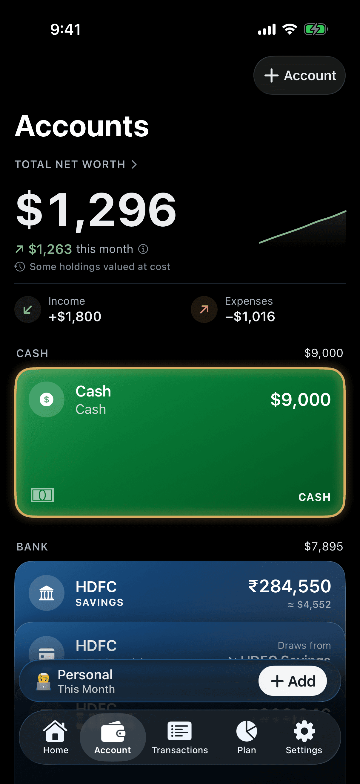 Pico wallet in dark mode