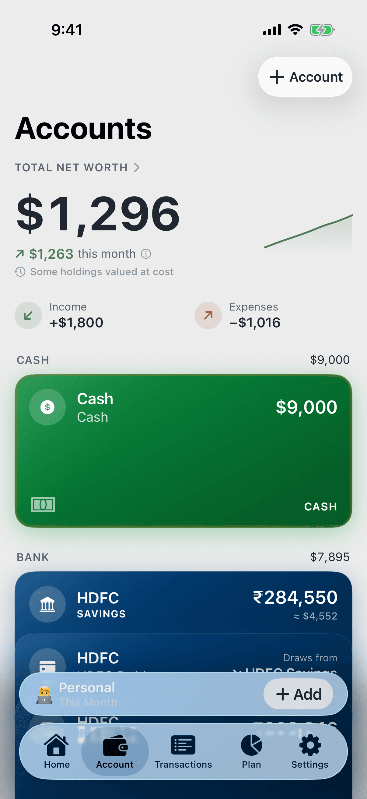 Pico wallet screen